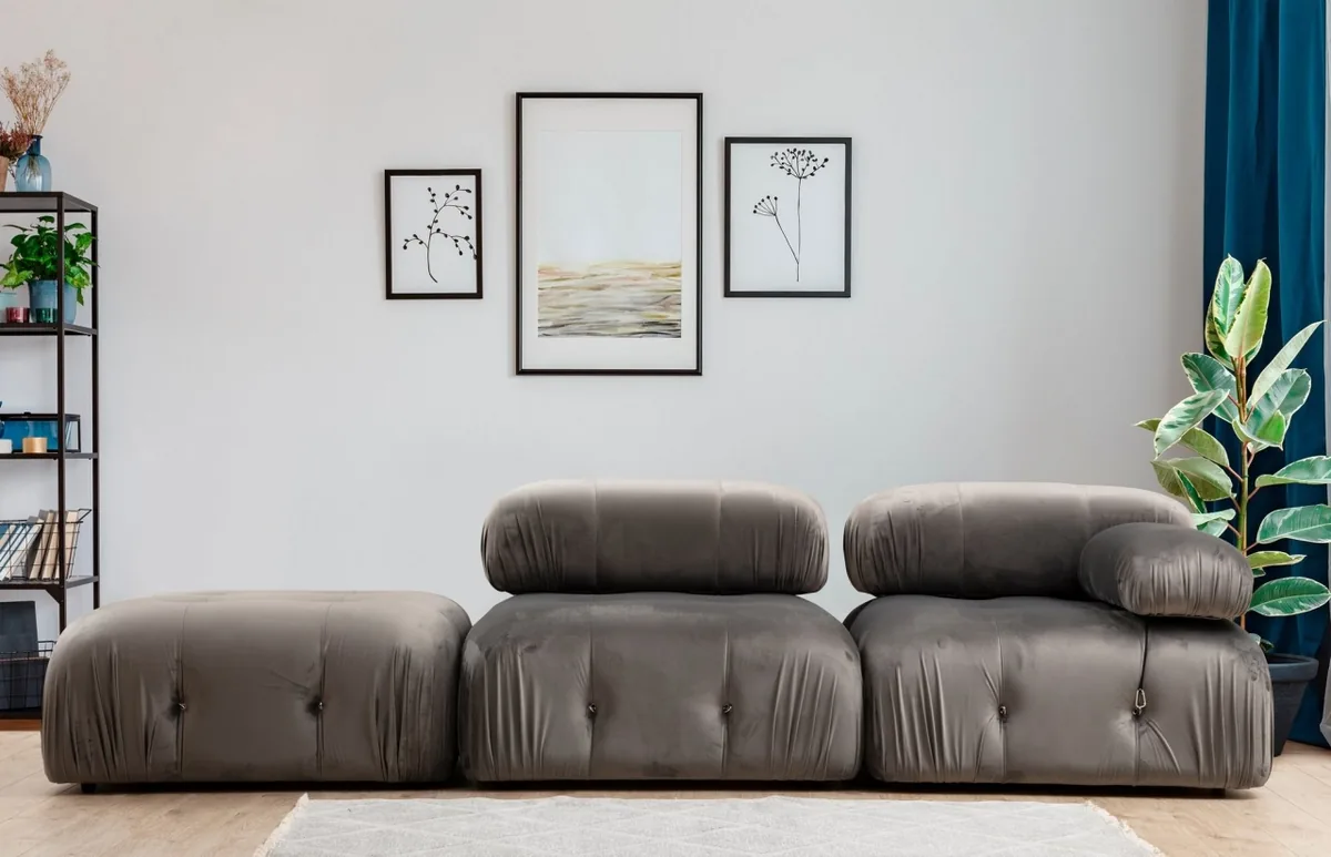 Canapea Modulara Bubble Gri 95x95x75cm Salvador - imagine 5