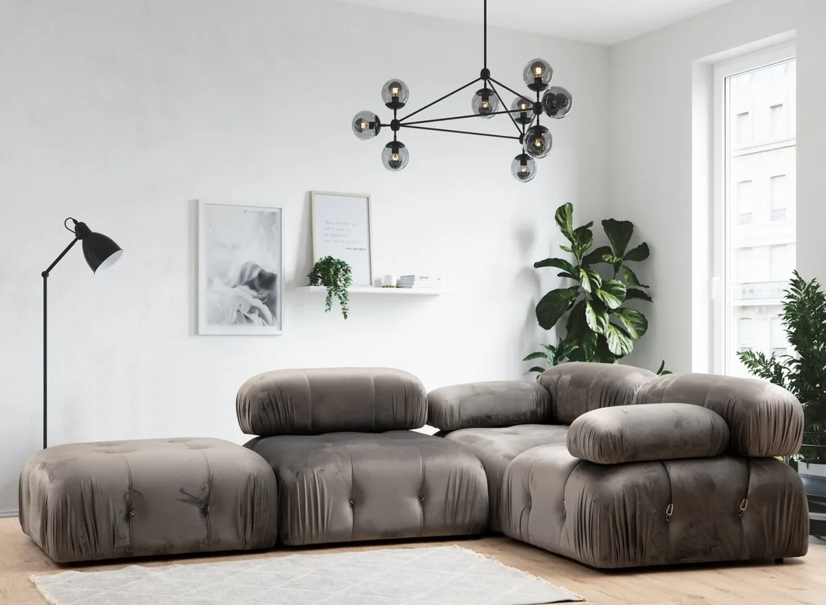 Canapea Modulara Bubble Gri 95x95x75cm Salvador - imagine 6