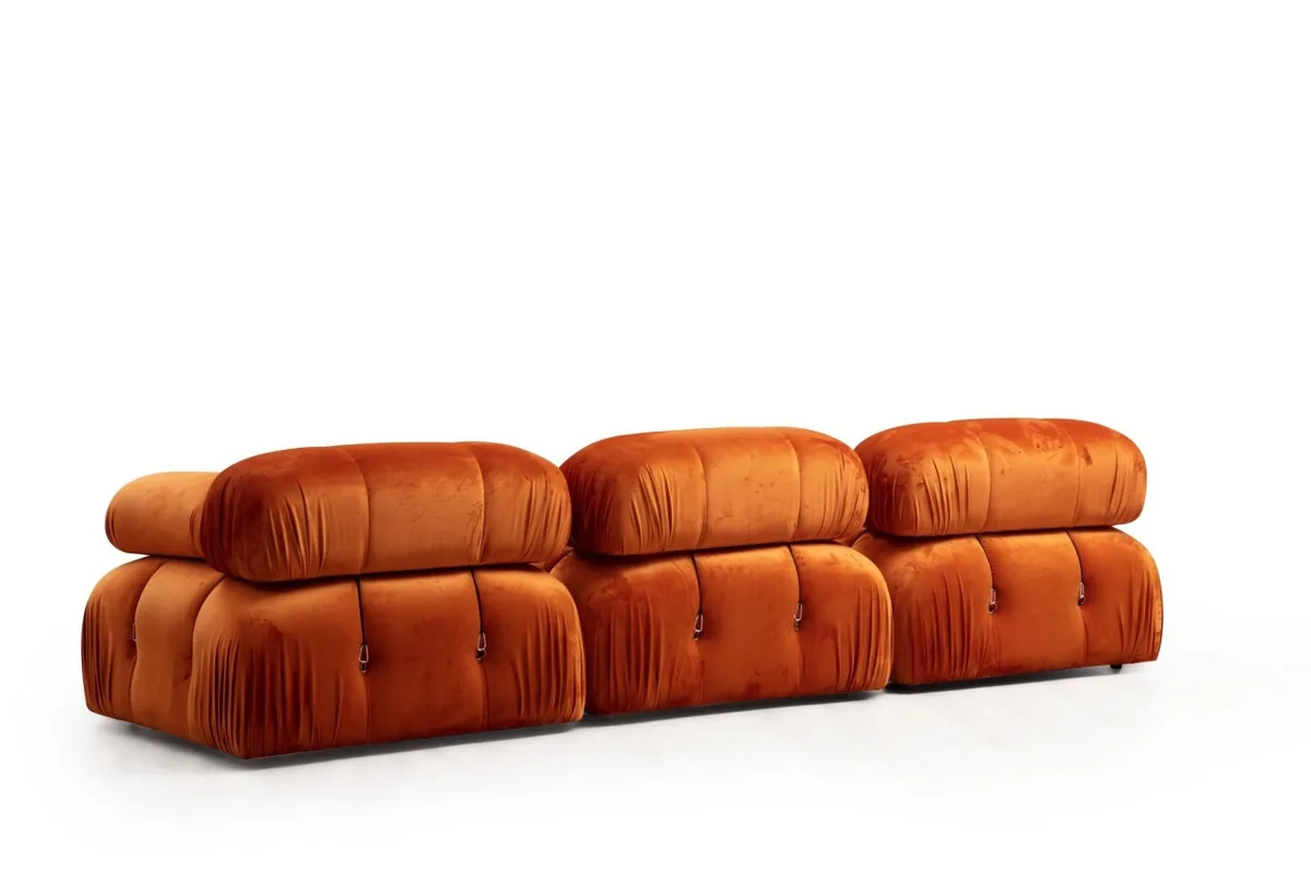 Canapea Modulara Bubble Salvator Portocaliu 95x95x75cm - imagine 2