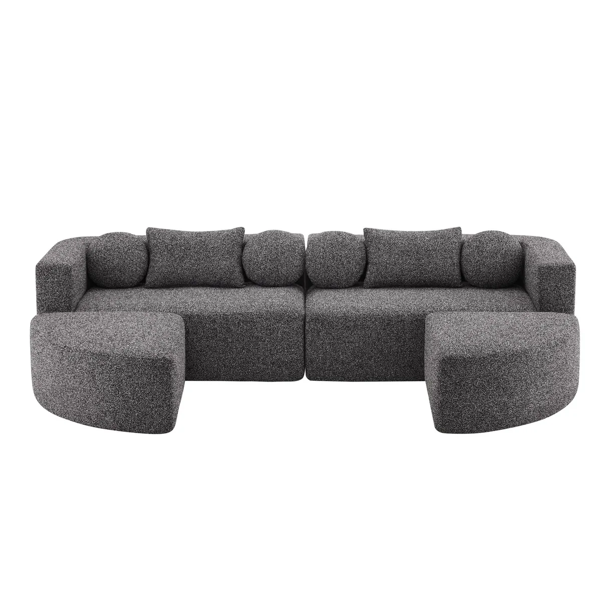 Canapea Modulara cu Functie de Dormit RN Store Cloud Negru