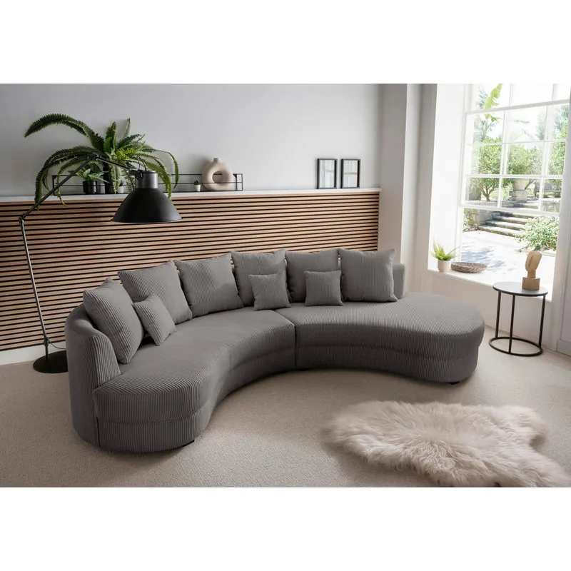 Canapea Modulara Livetastic 4 Locuri 300x160cm Textil Cord Gri