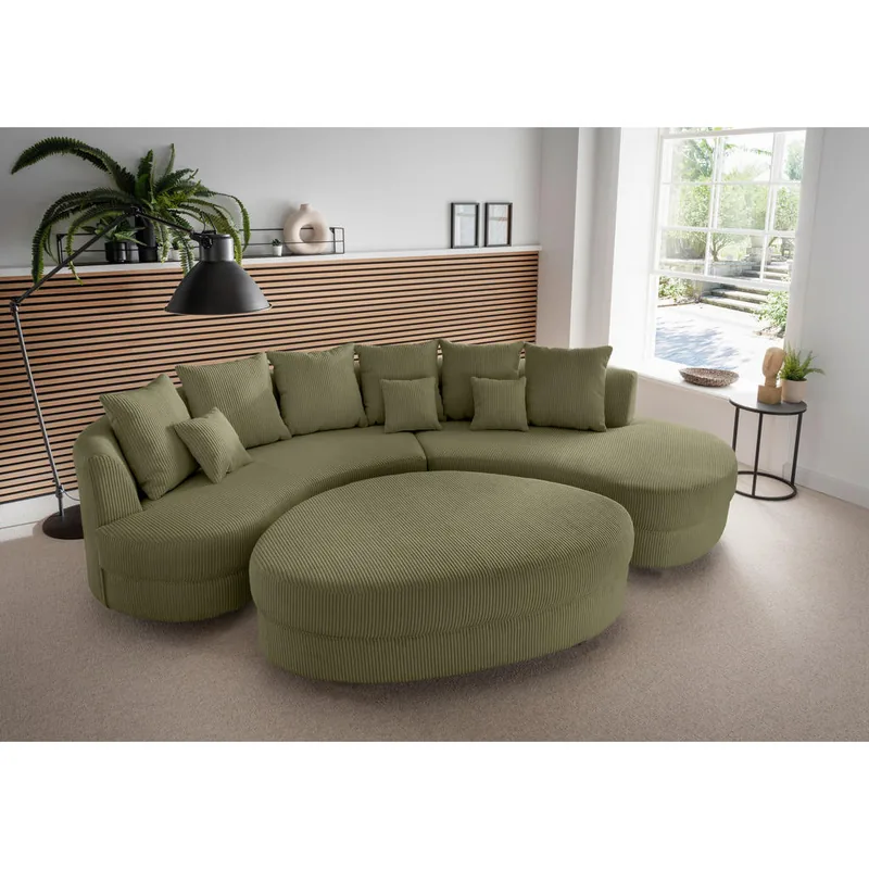 Canapea Modulara Livetastic Textil Masliniu 300/160cm