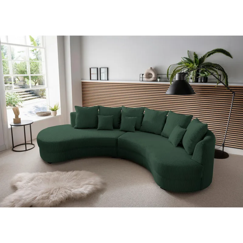 Canapea Modulara Livetastic Wohnlandschaft Verde Inchis 4 Locuri