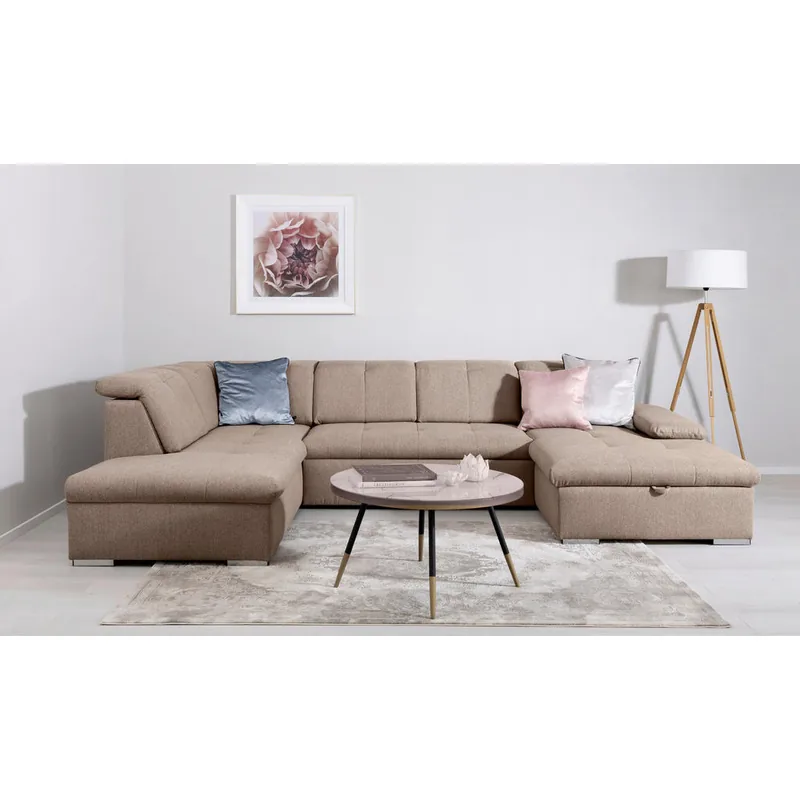 Canapea Modulara Mid.You Maro Deschis U 6 Locuri Pat 126x256cm