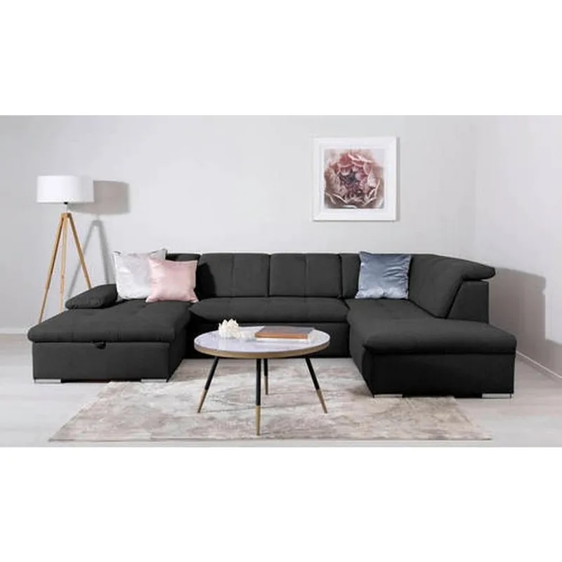 Canapea Modulara Mid.You Textil Negru