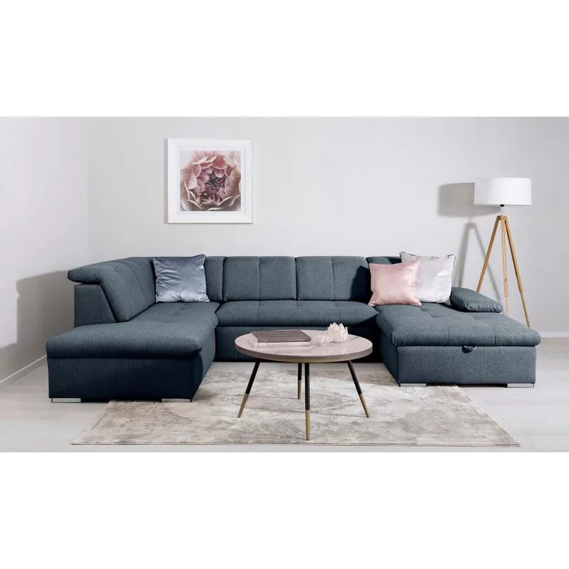 Canapea Modulara Mid.You U 6 Locuri Albastru Inchis