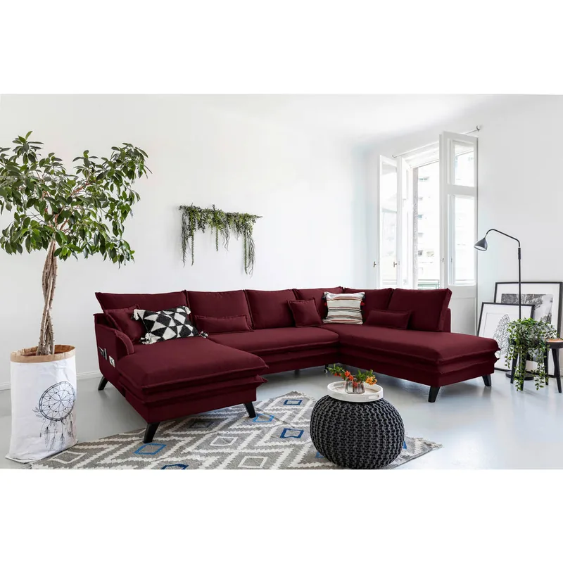 Canapea Modulara P&B Textil Bordo