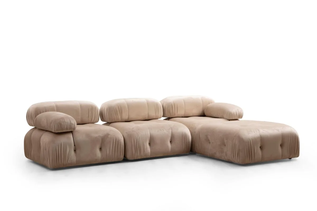 Canapea Modulara Salvador Bubble Crem 95x95x45cm 60610 - imagine 2
