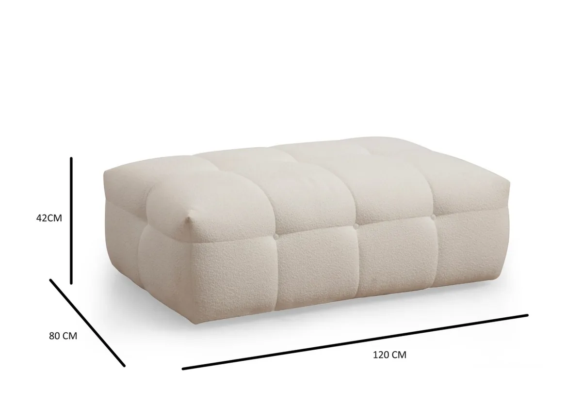 Canapea Modulara Salvador Cady Bej 120x80x42cm - imagine 3