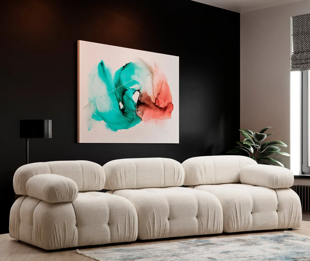 Canapea Modulara Salvador Duha Crem 98x79cm - imagine 3