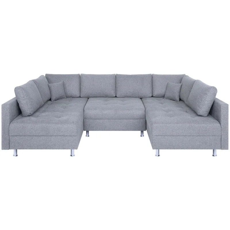 Canapea Modulare P&B Textil Argintiu