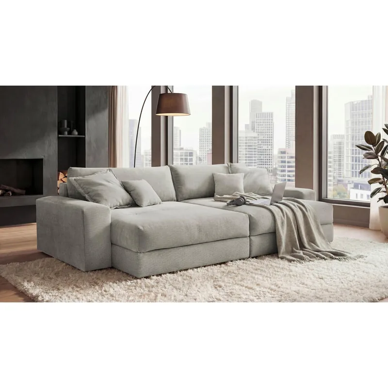Canapea P & B Bigsofa Textil Bej