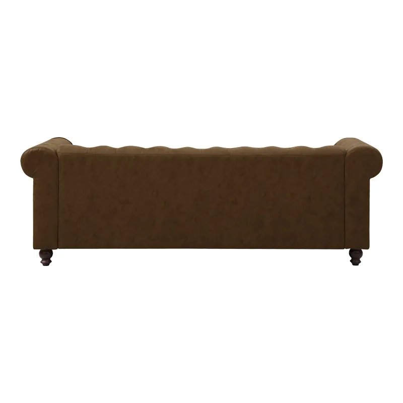 Canapea Pako World Chesterfield Maro Antichizat 3 Locuri 203x84x67cm - imagine 4