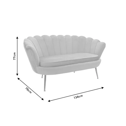 Canapea Pako World Daimon 2 Locuri Roz 134x70x77cm - imagine 7