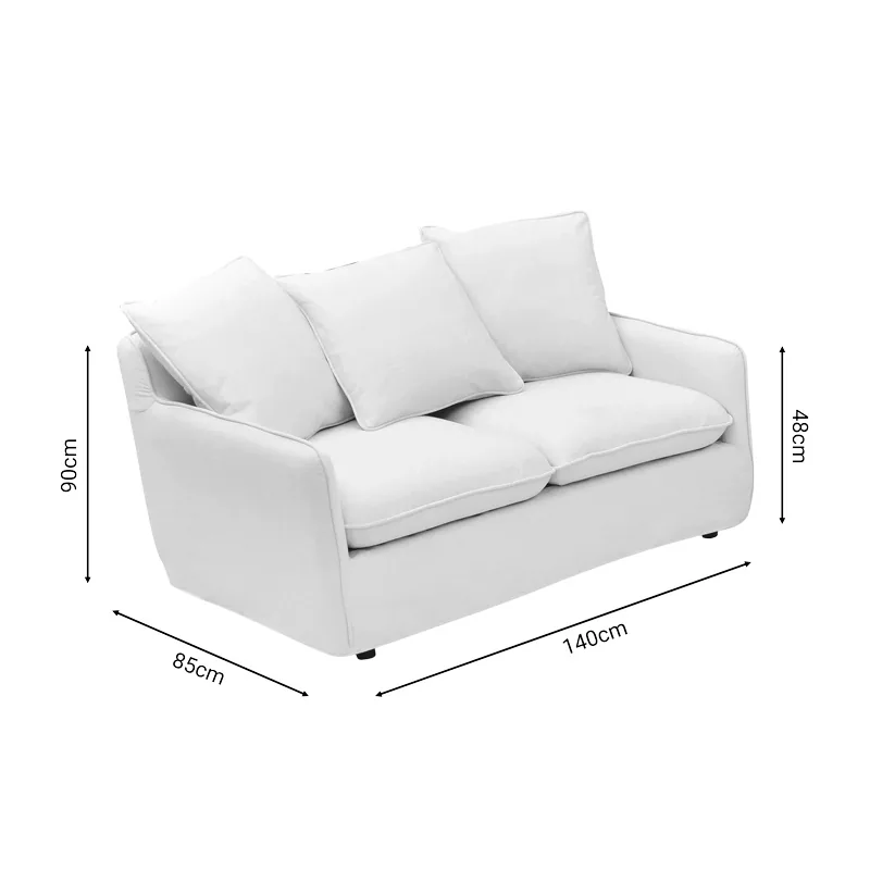 Canapea Pako World Interest 2 Locuri Textil Bej 140x85x90cm - imagine 4
