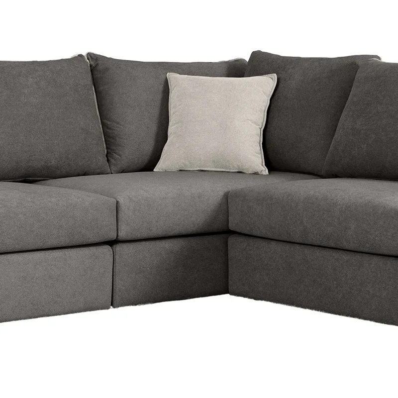 Canapea Reversibila Pako World London Gri 296x246x95cm - imagine 5