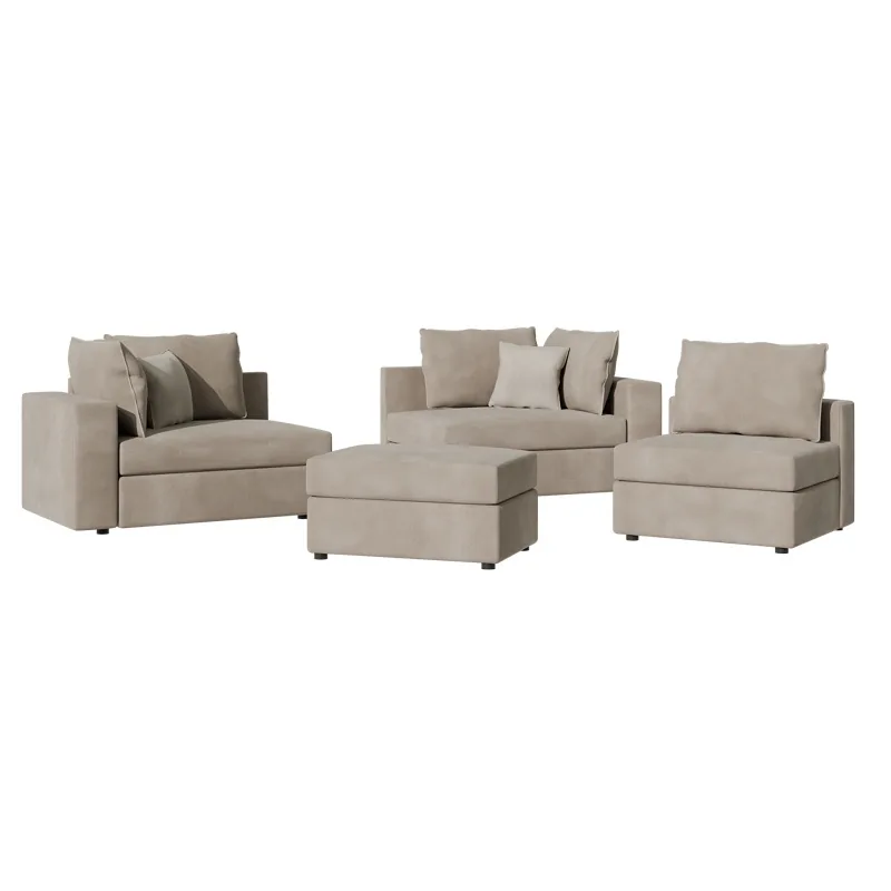 Canapea Reversibila Pako World London Gri-Beij 296x246x95cm - imagine 4