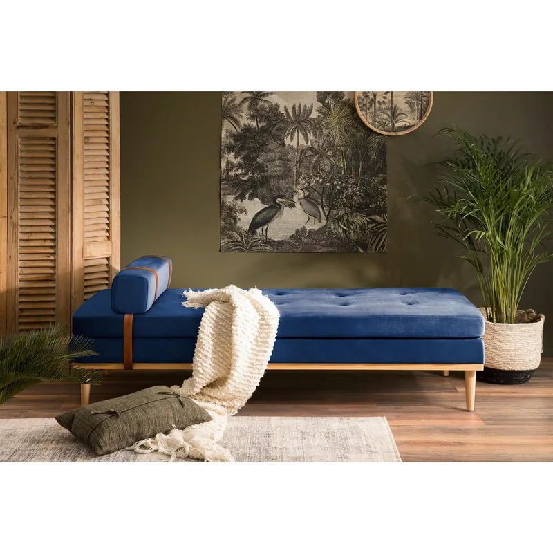 Canapea Sezlong Livetastic Textil Albastru