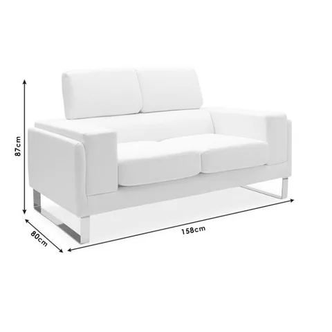 Canapea Shea 2 Locuri Ivory 158x80x87 cm - imagine 8