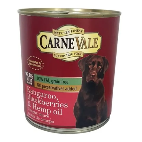 Conserva pentru Caini Carnevale Cangur Mure Ulei Canepa 800g