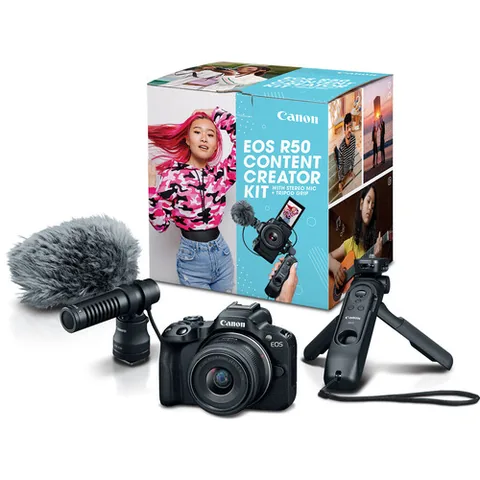 Canon EOS R50 Content Creator Kit Negru