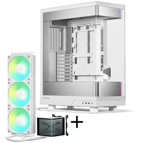 Carcasa Evolv X2 si Cooler AIO TRYX Panorama SE ARGB Alb