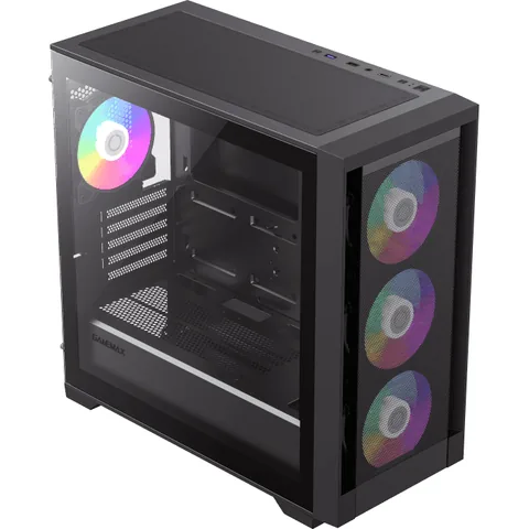 Carcasa Gamemax Defender Mesh Mid Tower 5 Sloturi Expansiune Negru