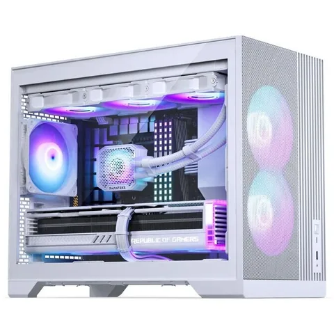 Carcasa Phanteks Mini mATX RGB Sticla Temperata 3x120mm Alb