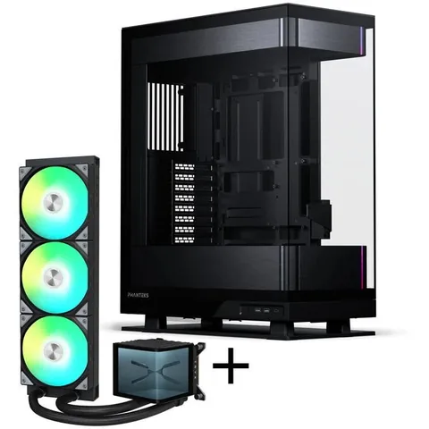 Carcasa si Cooler AiO King Kits Evolv X2 TRYX Panorama ARGB Negru