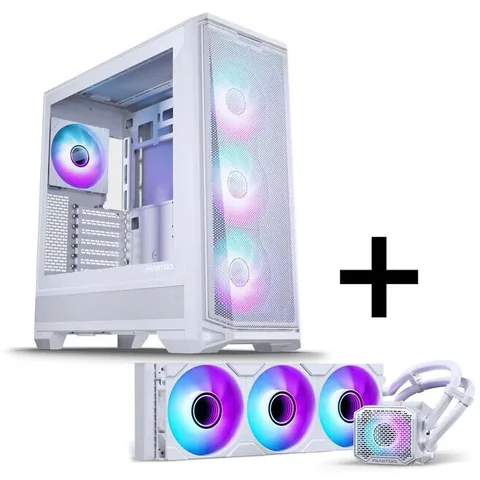 Carcasa si Cooler Procesor Phanteks Eclipse G400A si Glacier M25 Gen2 AiO Alb