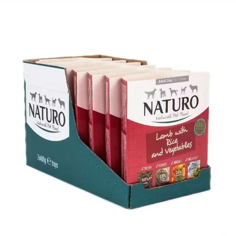 Hrana Umeda pentru Caini Naturo Caserola Adult cu Miel Orez si Legume 400g
