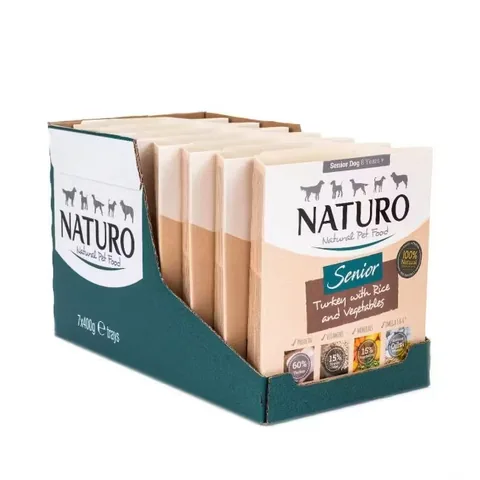 Hrana Umeda pentru Caini Naturo Senior Curcan Orez Legume 400g