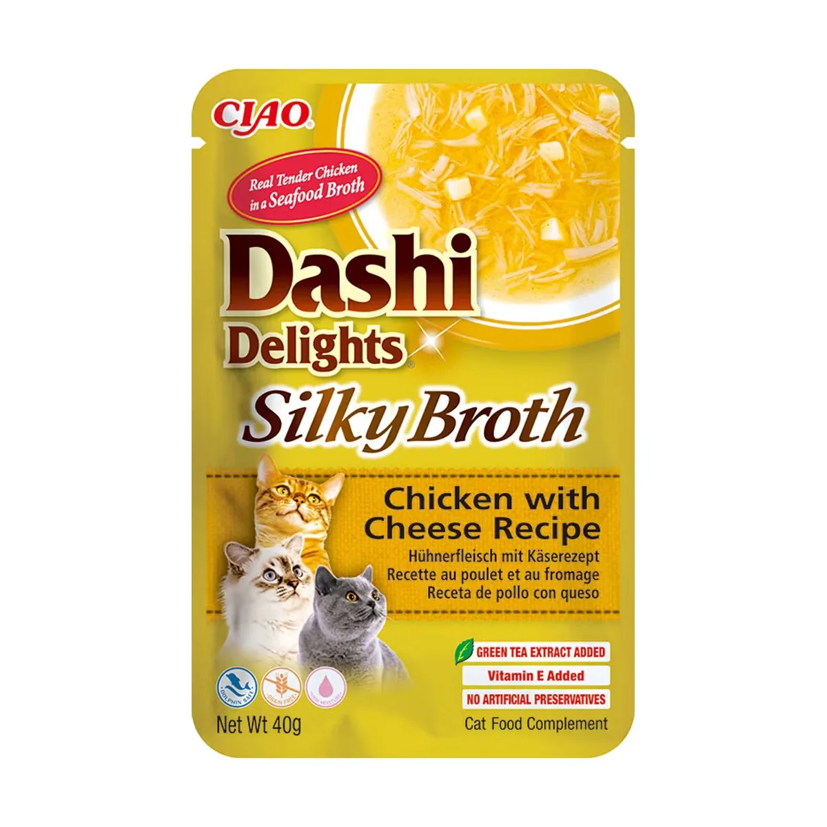Supliment Hrana Pisici Inaba Ciao Dashi Delights Silky Broth Pui si Branza 40g
