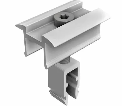 Clema de Mijloc pentru Panouri Solare Safer cu Clips si Surub Inclus