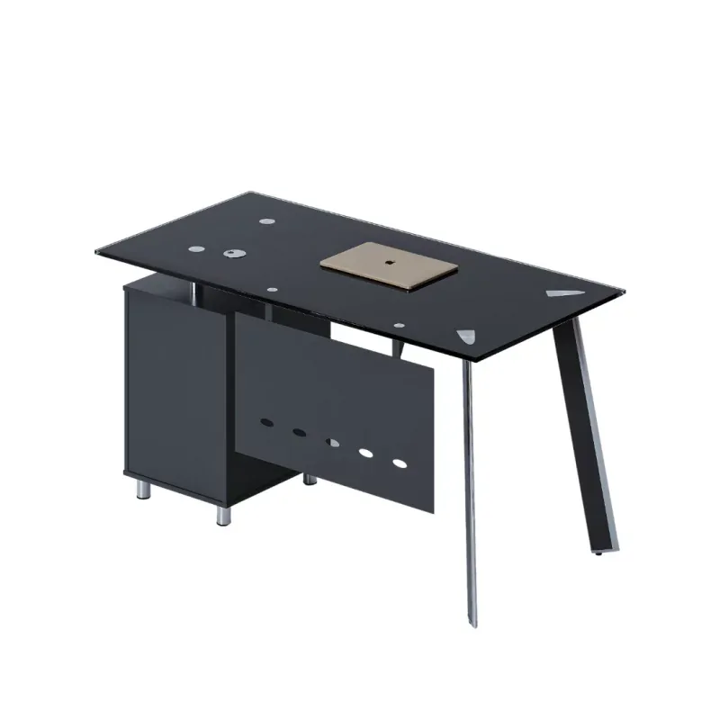 Birou Venus Blat Sticla Dulap Lateral Fix 1400x700x750mm