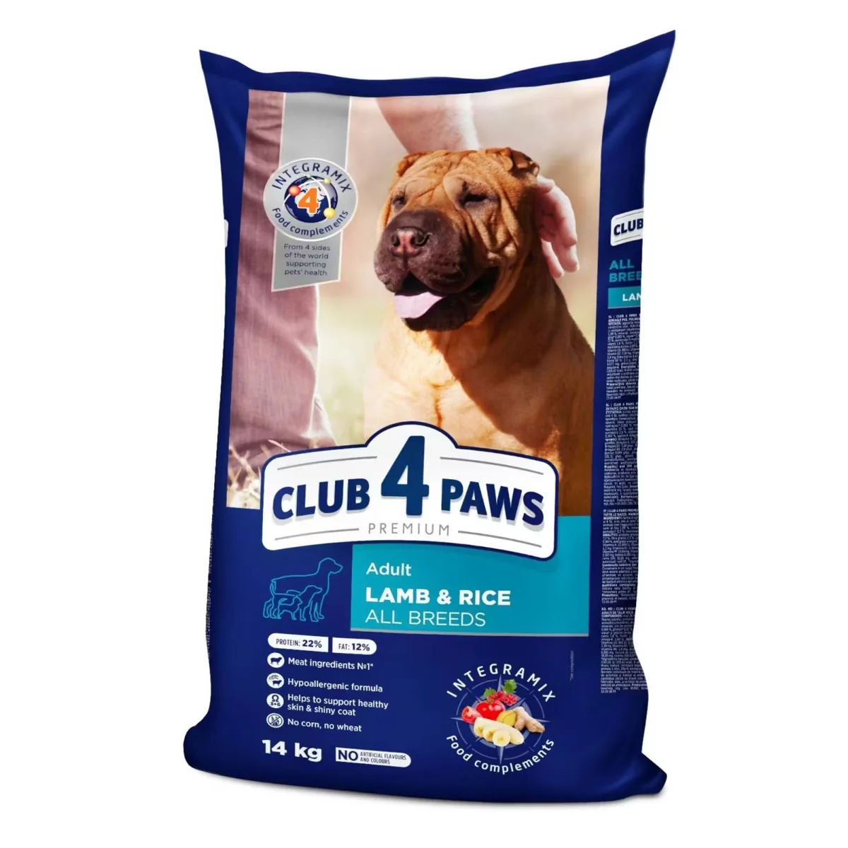 Hrana Uscata Caini Club 4 Paws Adult All Breeds Miel & Orez 14kg