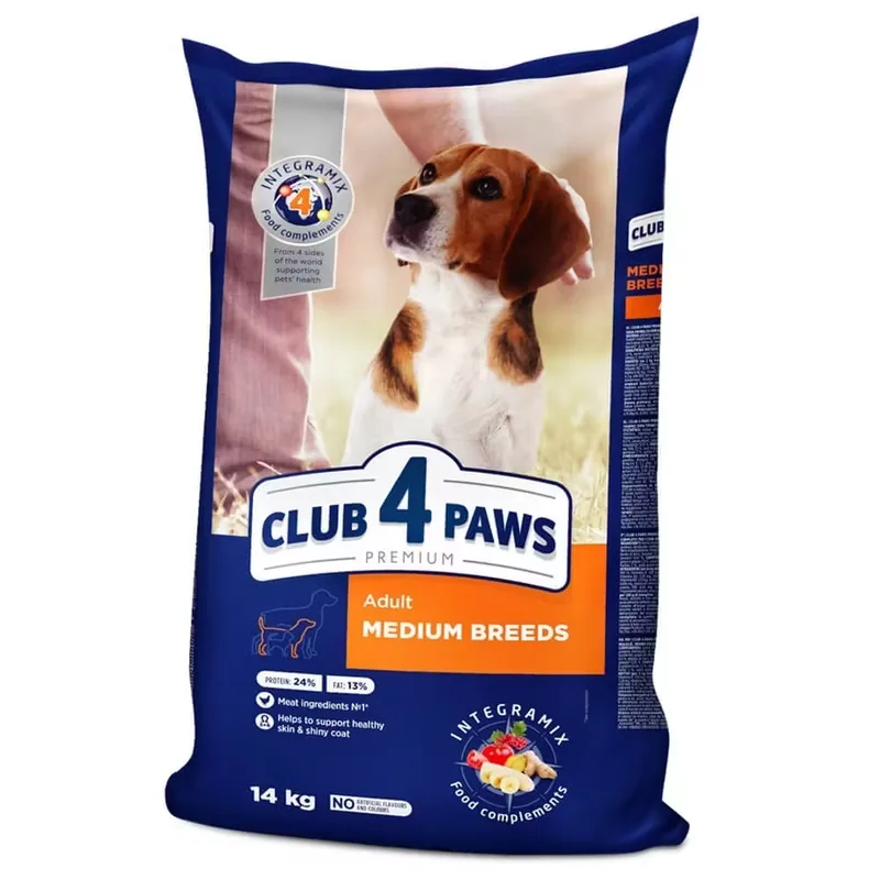 Hrana Uscata Caini Club 4 Paws Adult Mediu Pui 14kg