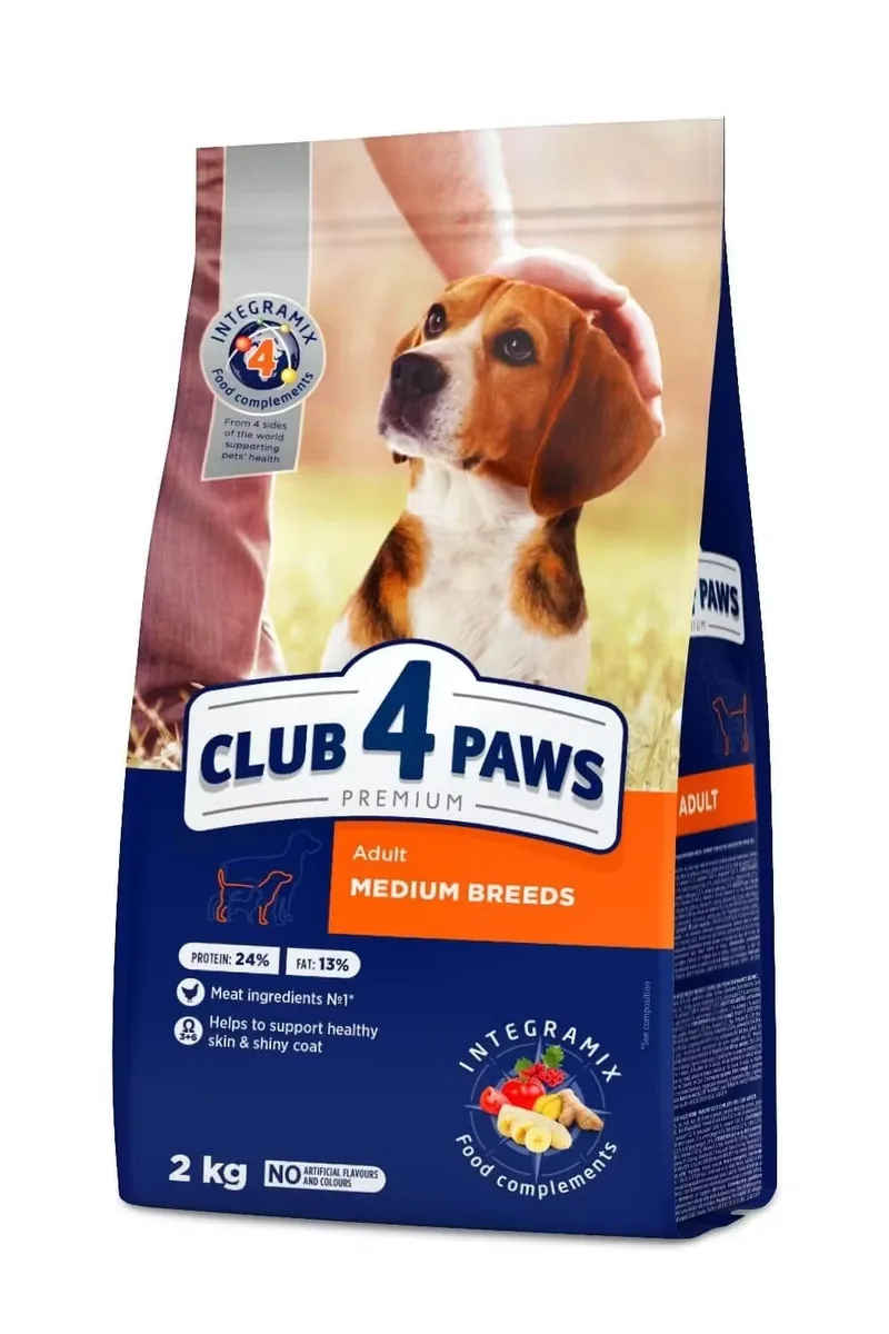 Hrana Uscata pentru Caini Club 4 Paws Adult Mediu Pui 2kg