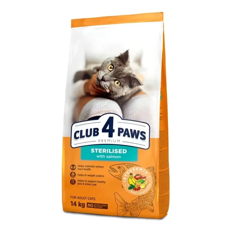 Hrana Uscata Pisici Club 4 Paws Cat Sterilised Somon 14kg