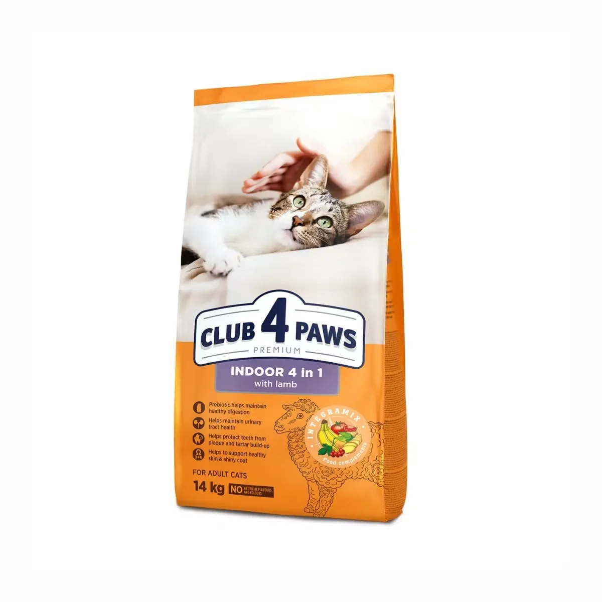 Hrana Uscata pentru Pisici Club 4 Paws Indoor Miel 14kg