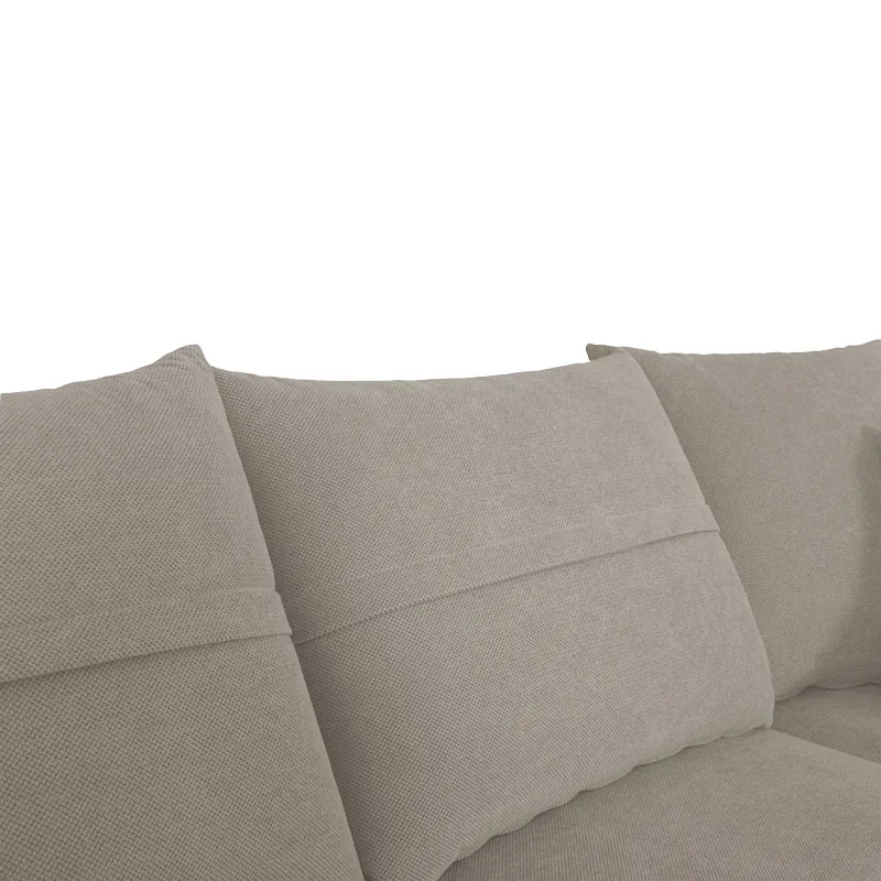 Coltar Dreapta Montana Pako World Tesatura Gri Deschis cu Perne Gri 275x215x93cm - imagine 3