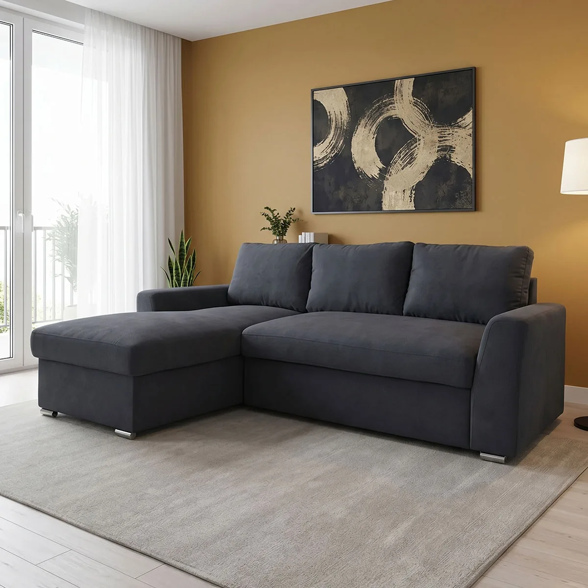 Coltar Dreapta Pako World Belle Antracit 236x164x88cm