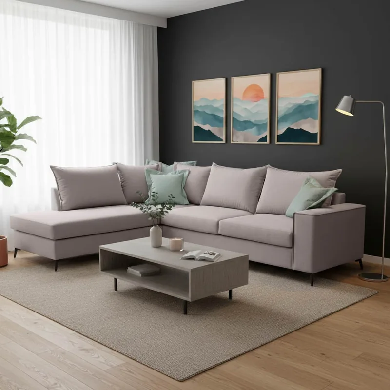 Coltar Dreapta Pako World Boston Elephant Ciel 290x235x95cm