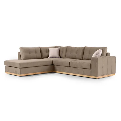 Coltar Dreapta Pako World Boston Mocha Crem Natural 280x225x95cm - imagine 2
