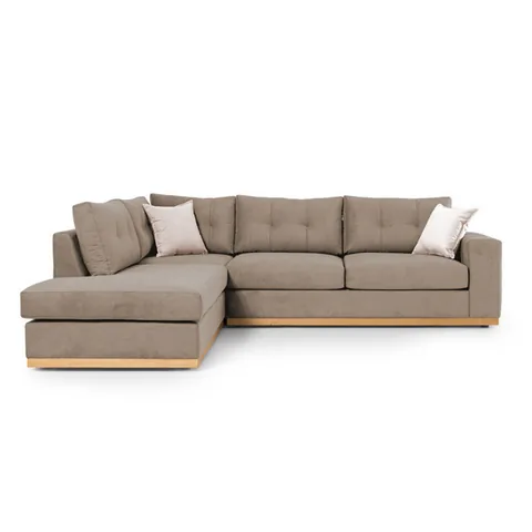 Coltar Dreapta Pako World Boston Mocha Crem Natural 280x225x95cm - imagine 3
