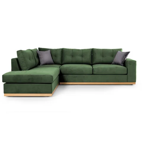 Coltar Dreapta Pako World Boston Verde Inchis Gri Inchis Natural 280x225x95cm - imagine 3
