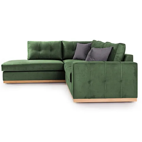 Coltar Dreapta Pako World Boston Verde Inchis Gri Inchis Natural 280x225x95cm - imagine 4