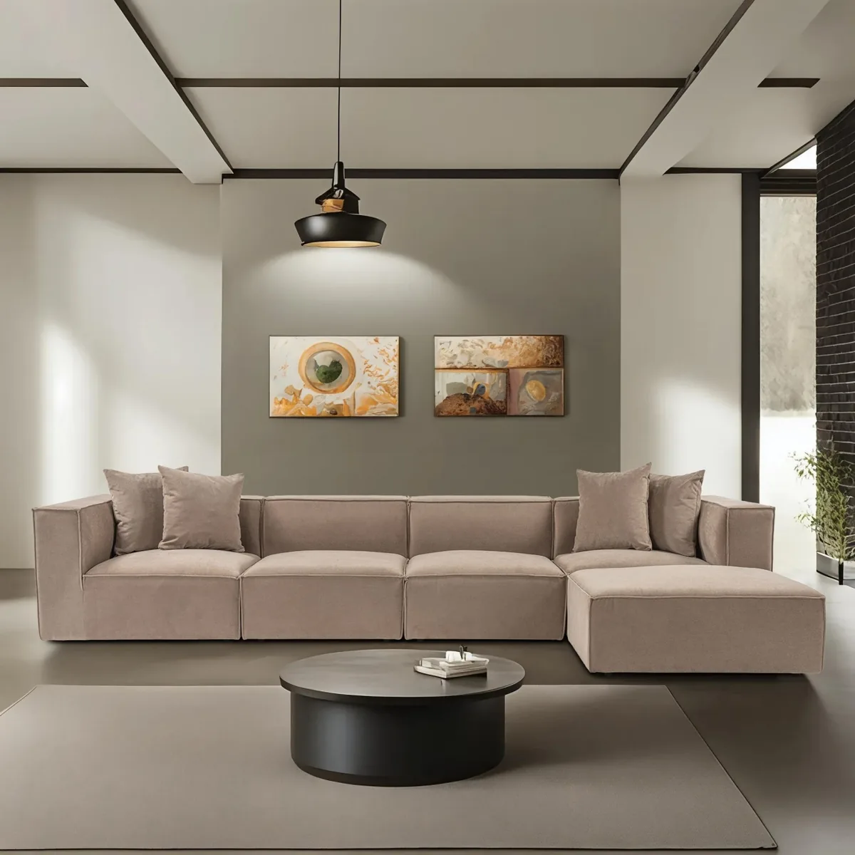 Coltar Dreapta Salvador Cappuccino 430x75x102cm