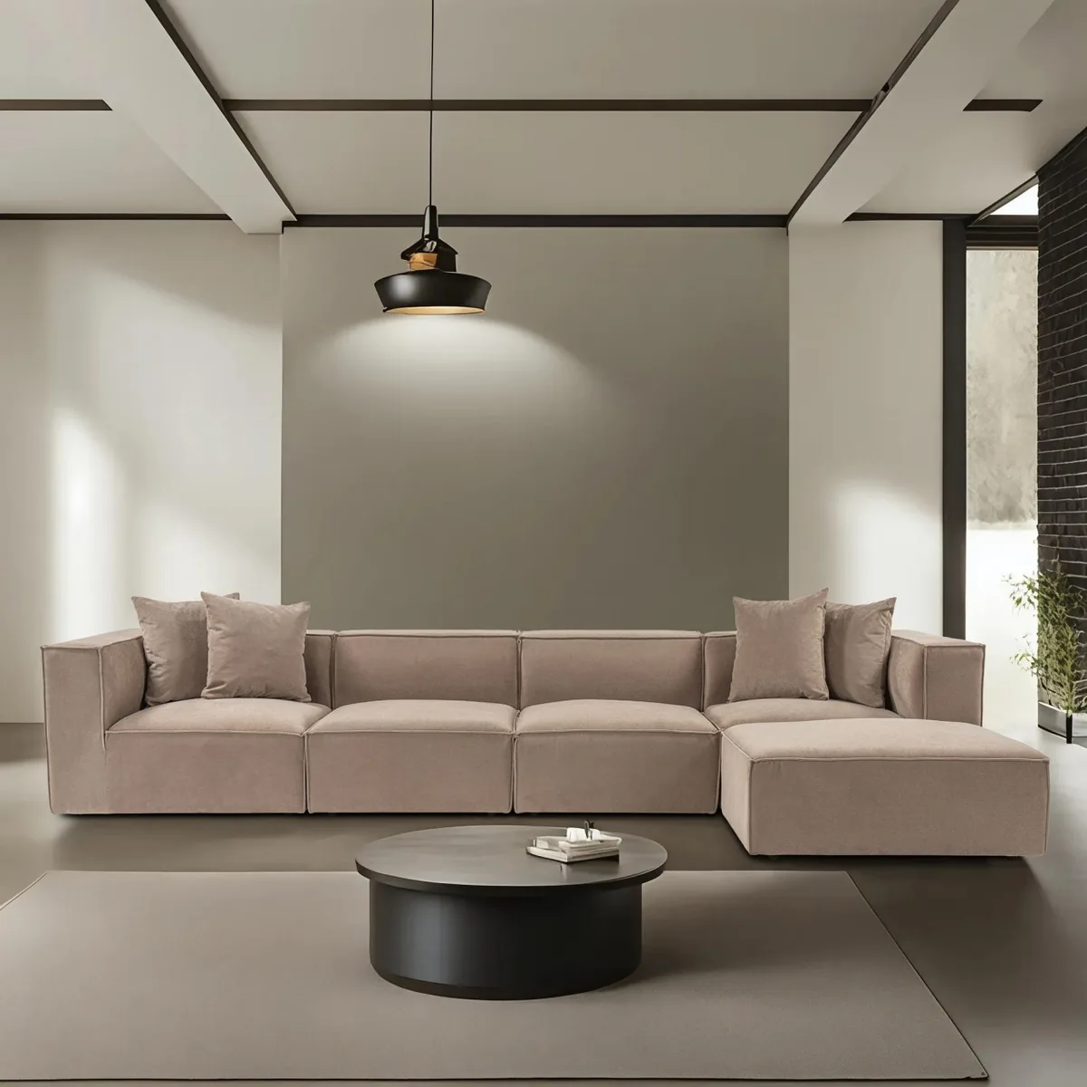 Coltar Dreapta Salvador Cappuccino 430x75x102cm - imagine 2