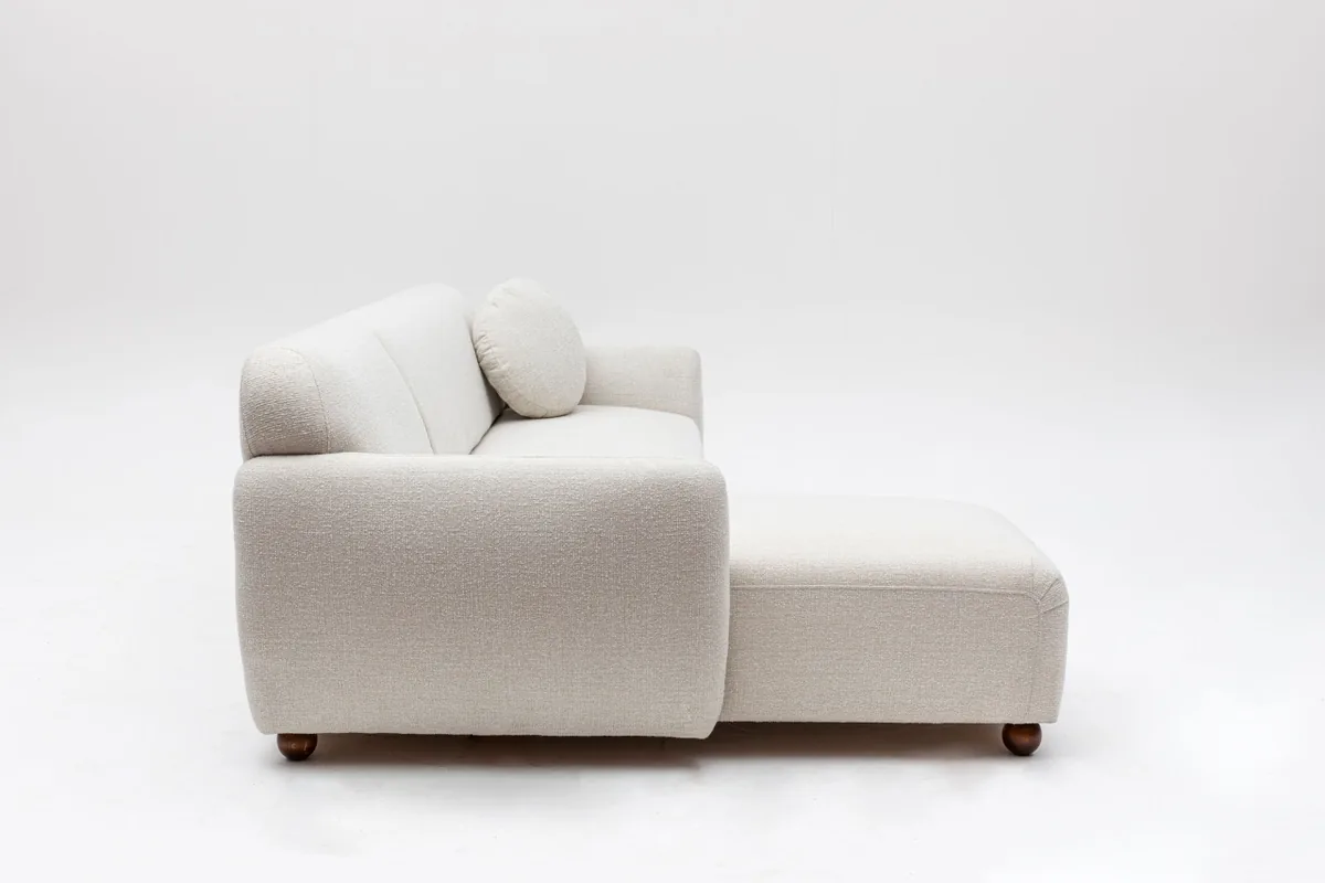Coltar Eddy Alb 273x162x86cm Salvador - imagine 8